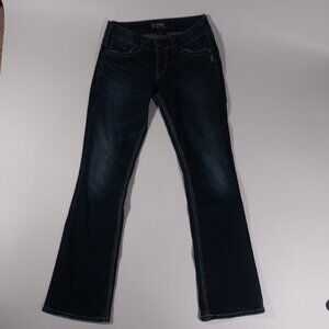 Silver Jeans Co. Suki Mid Slim Boot Denim Jeans Women's 26 x 31 Curvy Fit